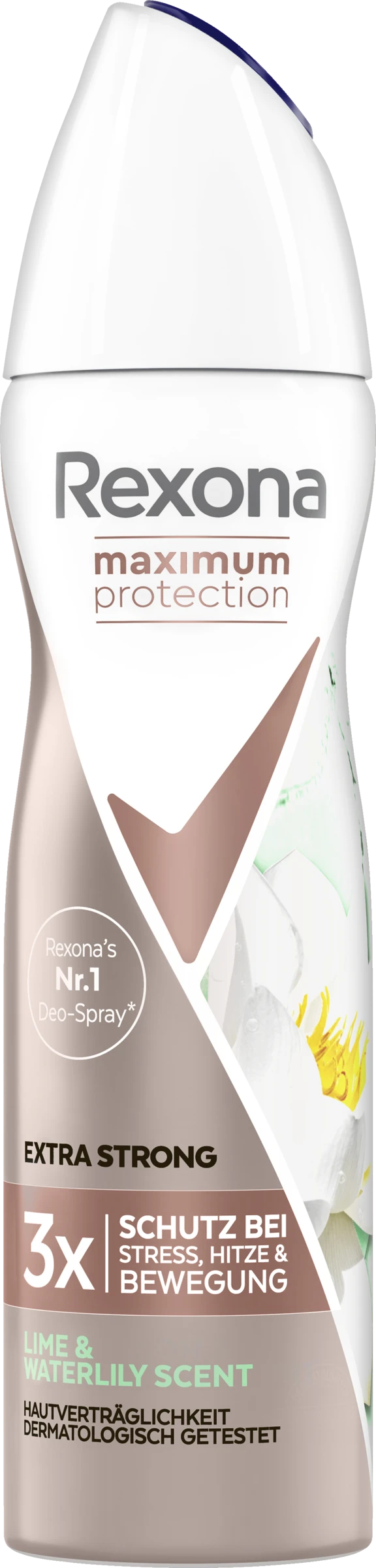 Rexona Anti-Transpirant Deo Spray Maximum Protection Lime & Waterlily Scent 3 Rexona Anti-Transpirant Deo Spray Maximum Protection Lime & Waterlily Scent