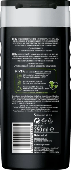 NIVEA MEN Dusche Extreme Wild Fresh Green 7 NIVEA MEN Dusche Extreme Wild Fresh Green -Mandarina Duck Fragrances-Shop MAM 8591740 SHOP IMAGE 1.4