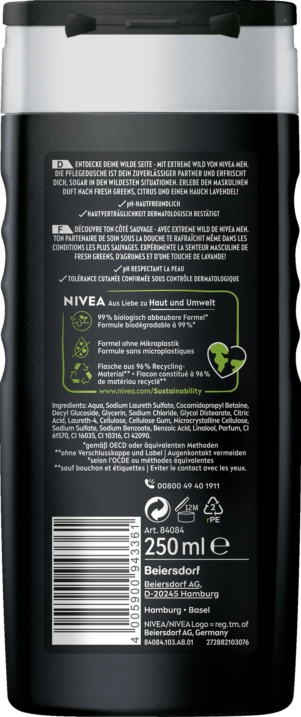 NIVEA MEN Dusche Extreme Wild Fresh Green 4 NIVEA MEN Dusche Extreme Wild Fresh Green – Bild 2