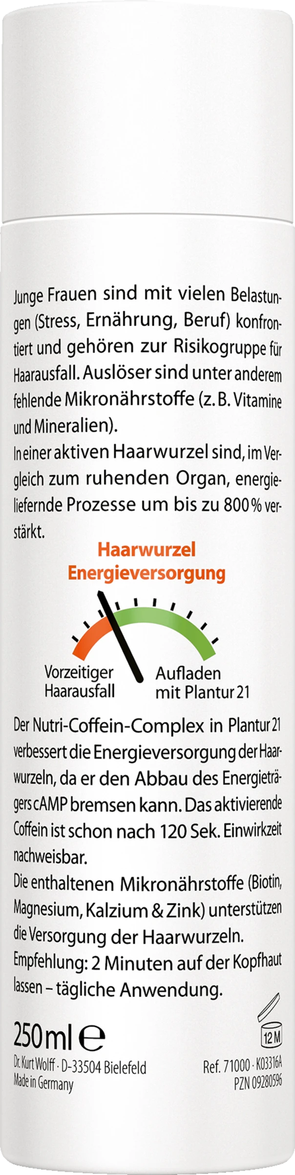 Dr. Wolff Plantur 21 Nutri-Coffein Shampoo 4 Dr. Wolff Plantur 21 Nutri-Coffein Shampoo – Bild 2