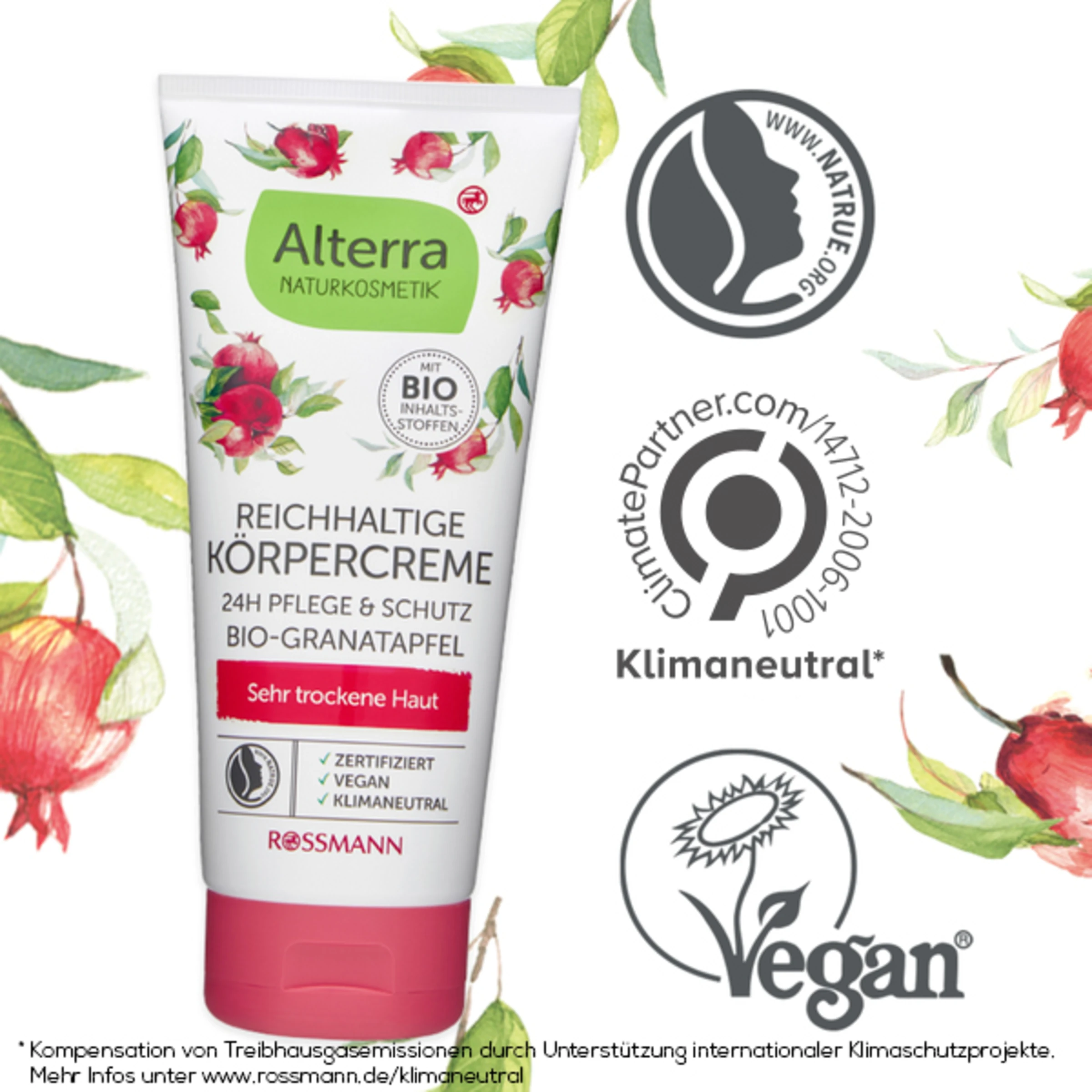 Alterra NATURKOSMETIK Reichhaltige Körpercreme Bio-Granatapfel & Bio-Sheabutter 7 Alterra NATURKOSMETIK Reichhaltige Körpercreme Bio-Granatapfel & Bio-Sheabutter – Bild 5