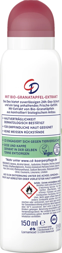 CD 24h Deodorant Spray Granatapfel 6 CD 24h Deodorant Spray Granatapfel -Mandarina Duck Fragrances-Shop MAM 8723575 SHOP IMAGE 1.4