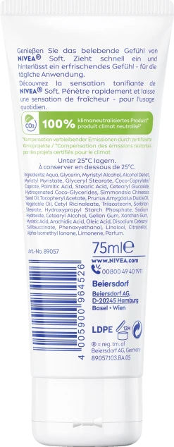 NIVEA Soft Erfrischende Feuchtigkeitscreme Tube -Mandarina Duck Fragrances-Shop MAM 8833441 SHOP IMAGE 1.4