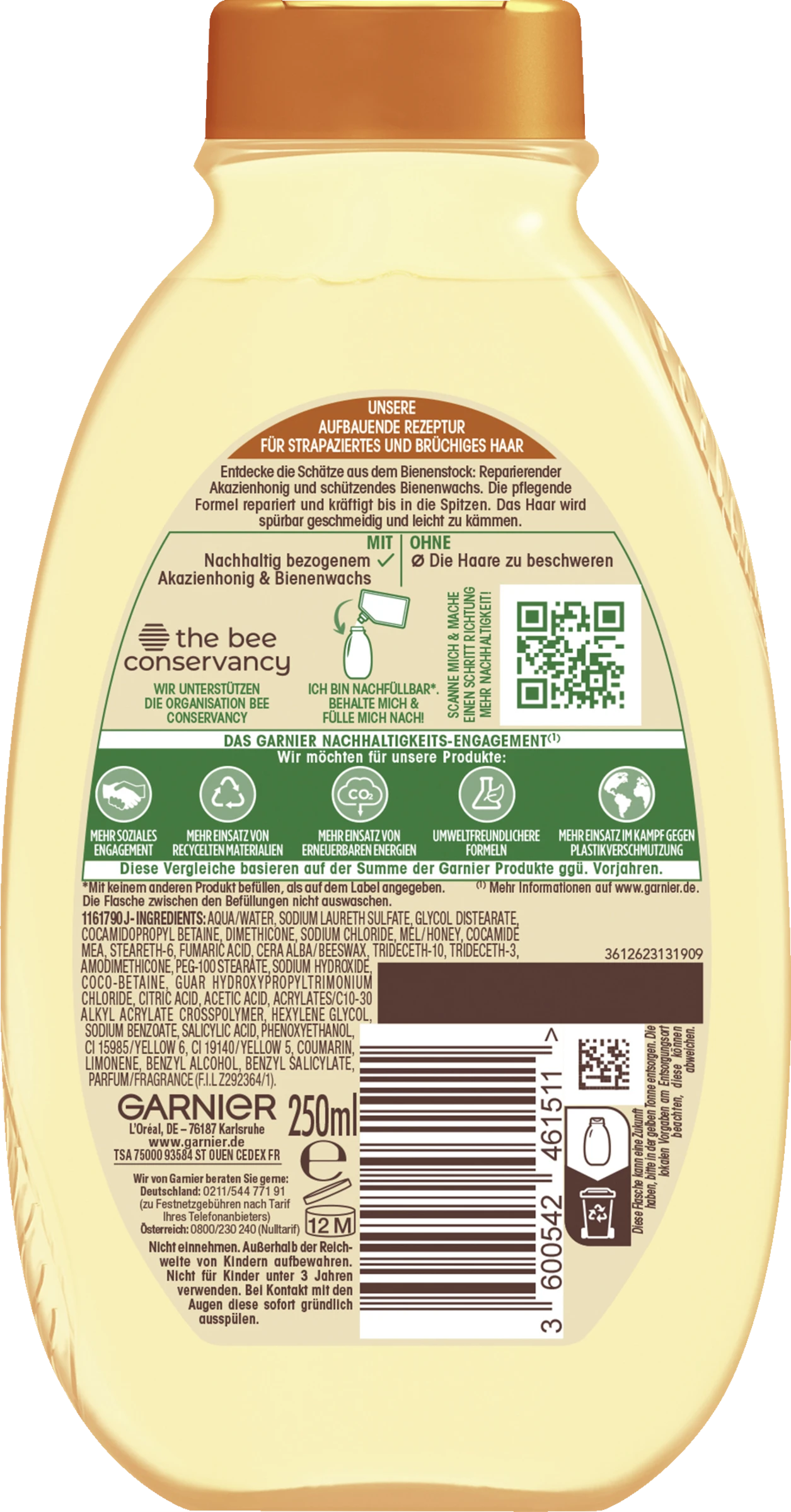 Garnier Wahre Schätze Reparierendes Shampoo Honig Schätze Akazienhonig & Bienenwachs 4 Garnier Wahre Schätze Reparierendes Shampoo Honig Schätze Akazienhonig & Bienenwachs – Bild 2