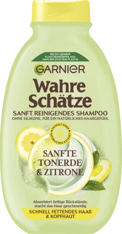 Garnier Wahre Schätze Sanft Reinigendes Shampoo Sanfte Tonerde & Zitrone