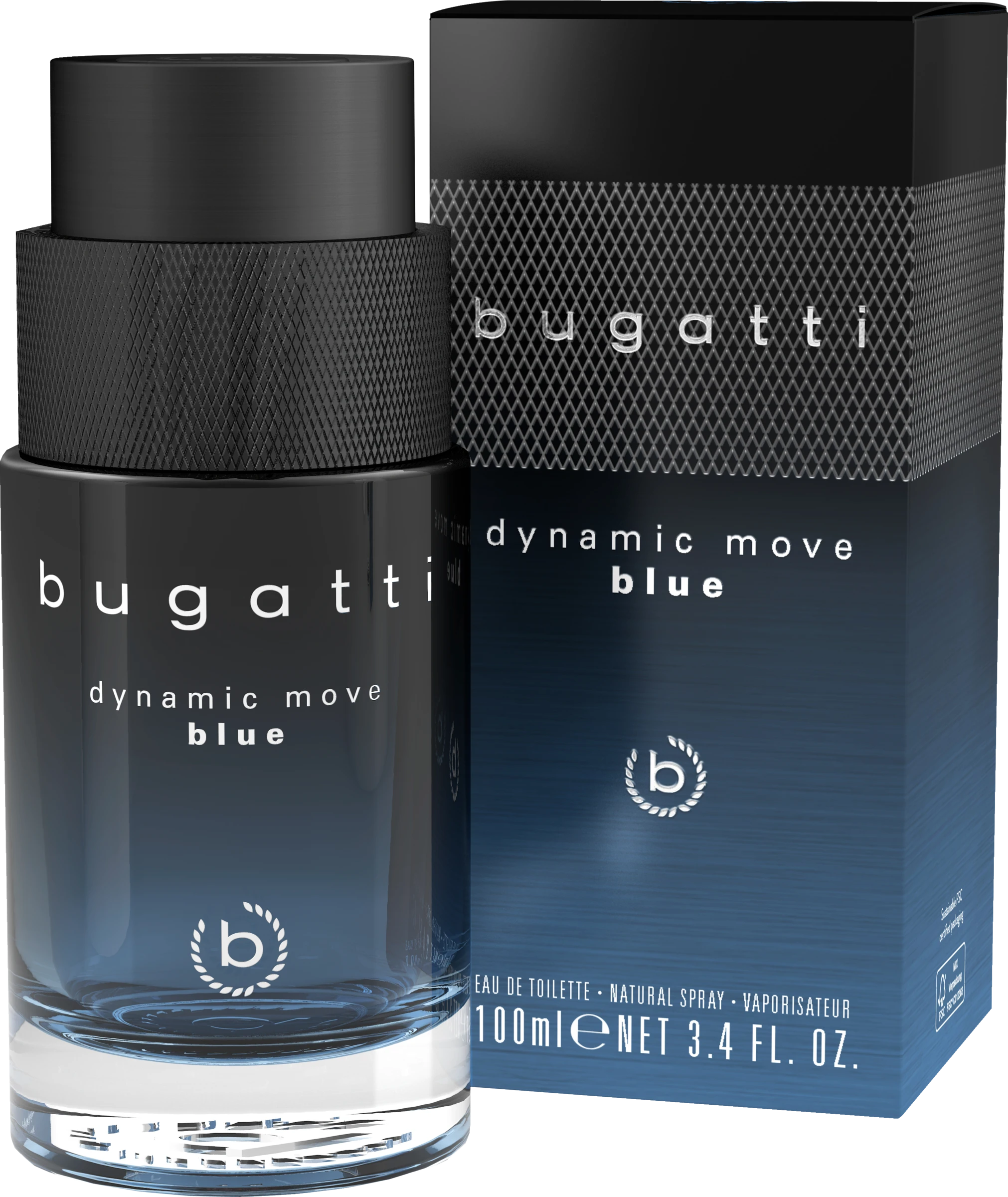 Bugatti Dynamic Move Blue, EdT 100 Ml 5 Bugatti Dynamic Move Blue, EdT 100 Ml – Bild 3