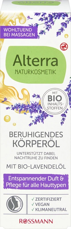 Alterra NATURKOSMETIK Beruhigendes Körperöl Mit Bio-Lavendelöl