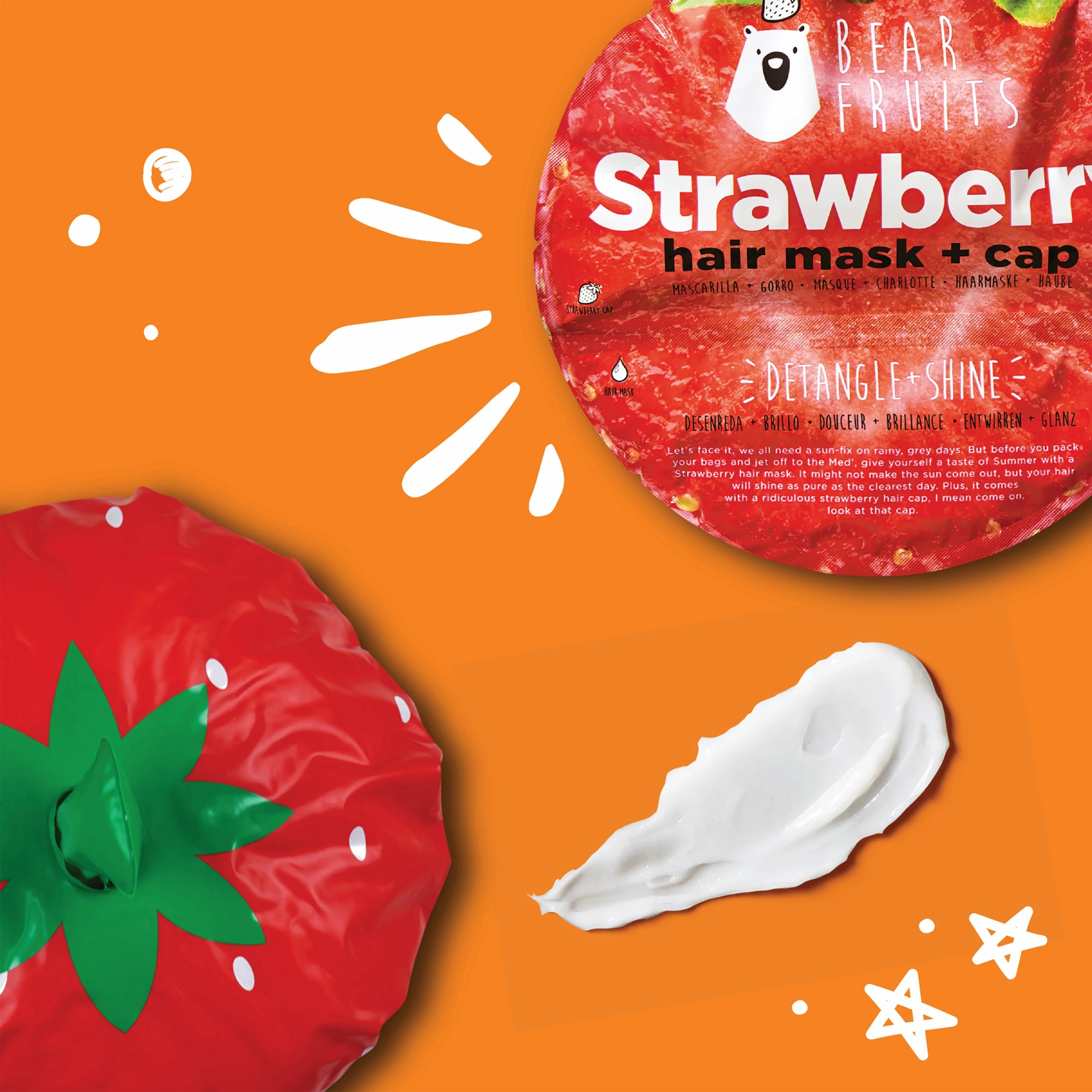 Bear Fruits Haarmaske Strawberry + Cap 9 Bear Fruits Haarmaske Strawberry + Cap – Bild 7