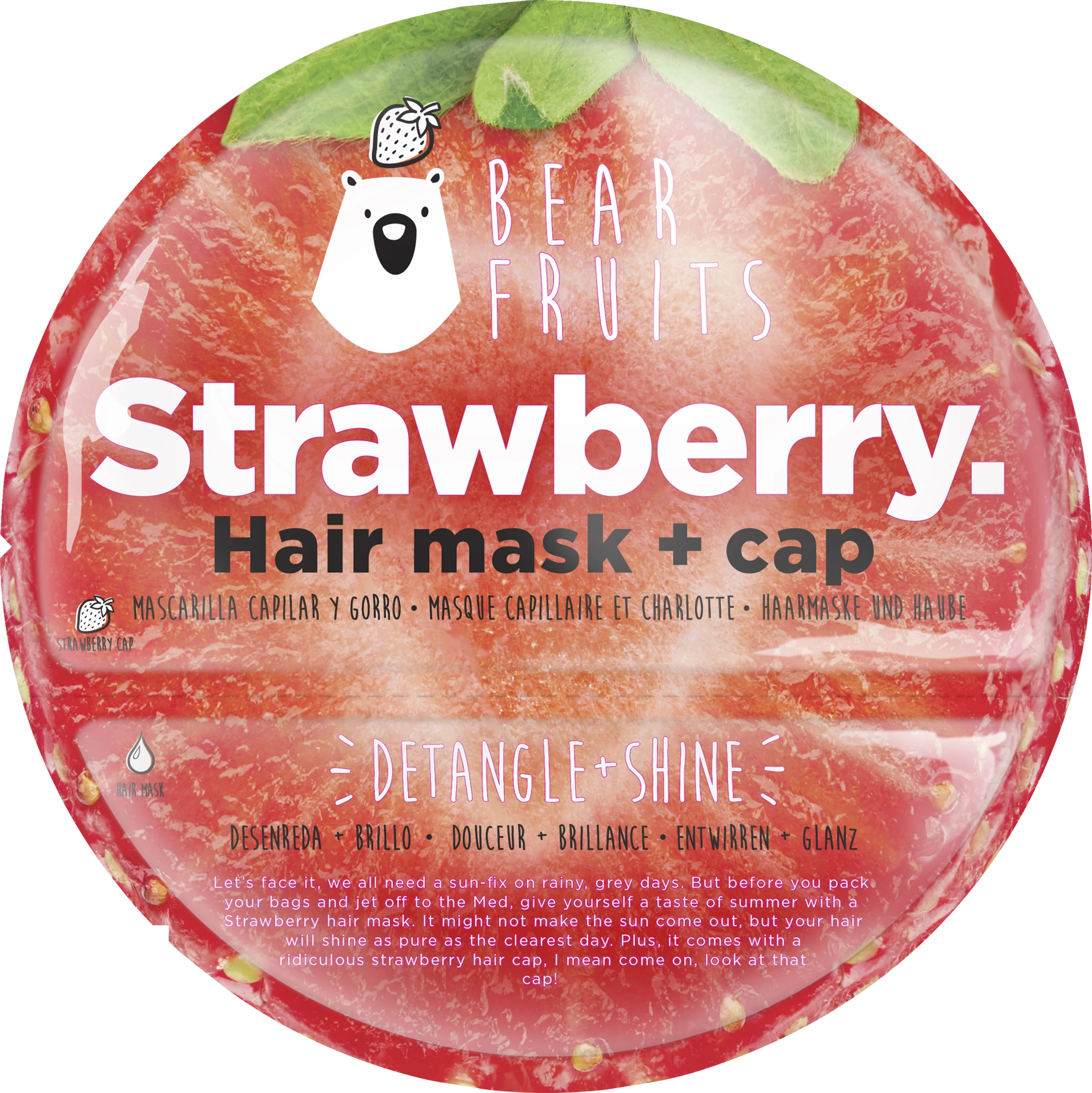 Bear Fruits Haarmaske Strawberry + Cap 3 Bear Fruits Haarmaske Strawberry + Cap