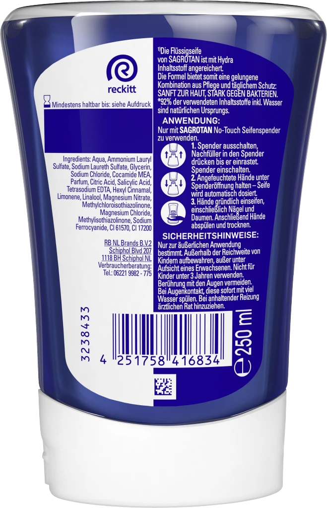 Sagrotan No-Touch Nachfüller Flüssige Hygieneseife Eis Rose 4 Sagrotan No-Touch Nachfüller Flüssige Hygieneseife Eis Rose – Bild 2