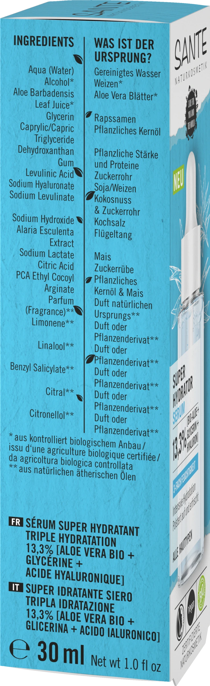 Sante Super Hydrator Serum 3-fach Feuchtigkeit 5 Sante Super Hydrator Serum 3-fach Feuchtigkeit – Bild 3